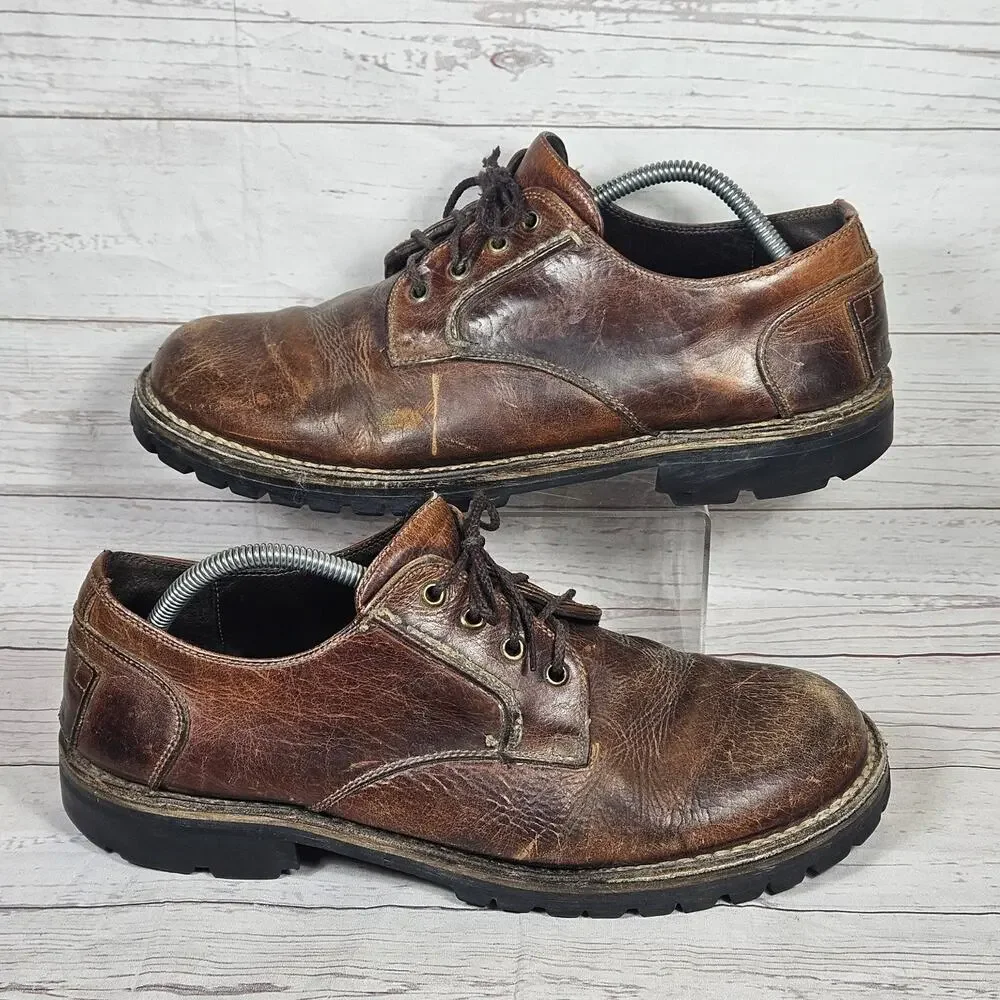 U.S. Trask Men's Brown Leather Casual Oxford Shoes US 11.5 Buffalo Brazil